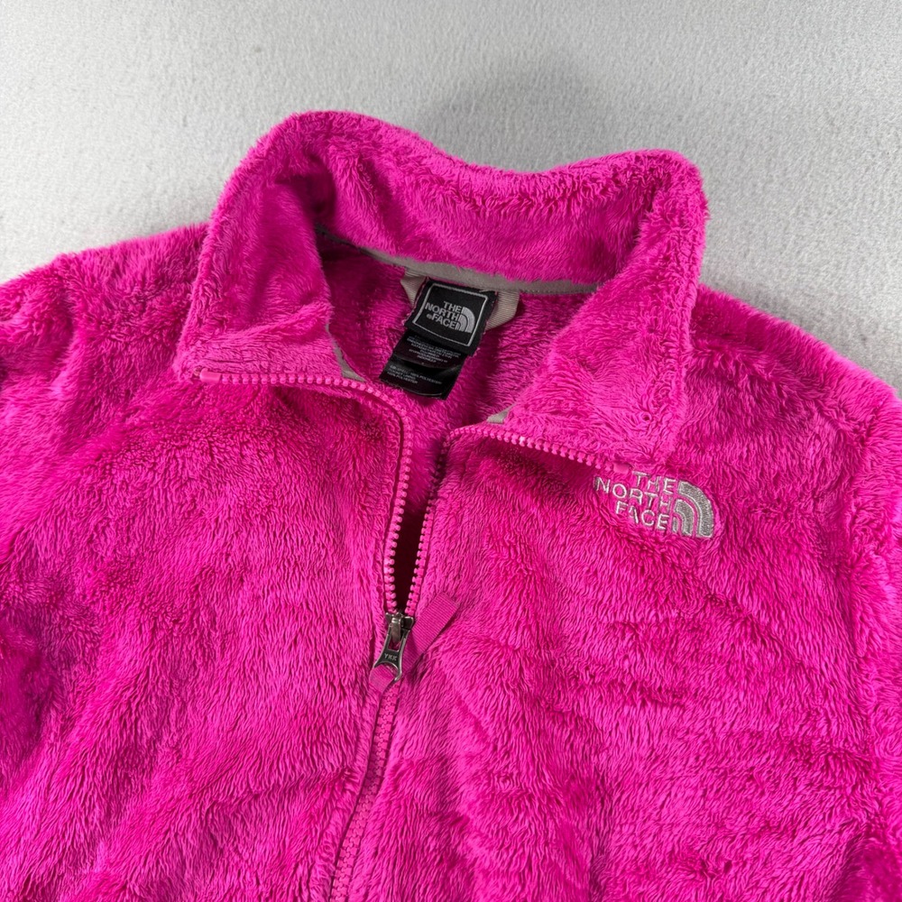 Y2k The North Face Girls Osito Jacket Pink Full Zip Size Large 14/16 or Women XS - Picture 10 of 10